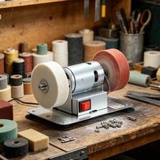 Mini amoladora de banco pequeña pulidora de banco para uso doméstico trabajo de metales granja
