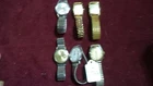Six vintage mens wrist watches. Bulova, Timex, Dunont. Some Automatic