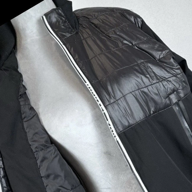 Michael Kors Mens S Jacket Soft Shell Knit Collar Travel Moto Industrial Black
Opens in a new window
