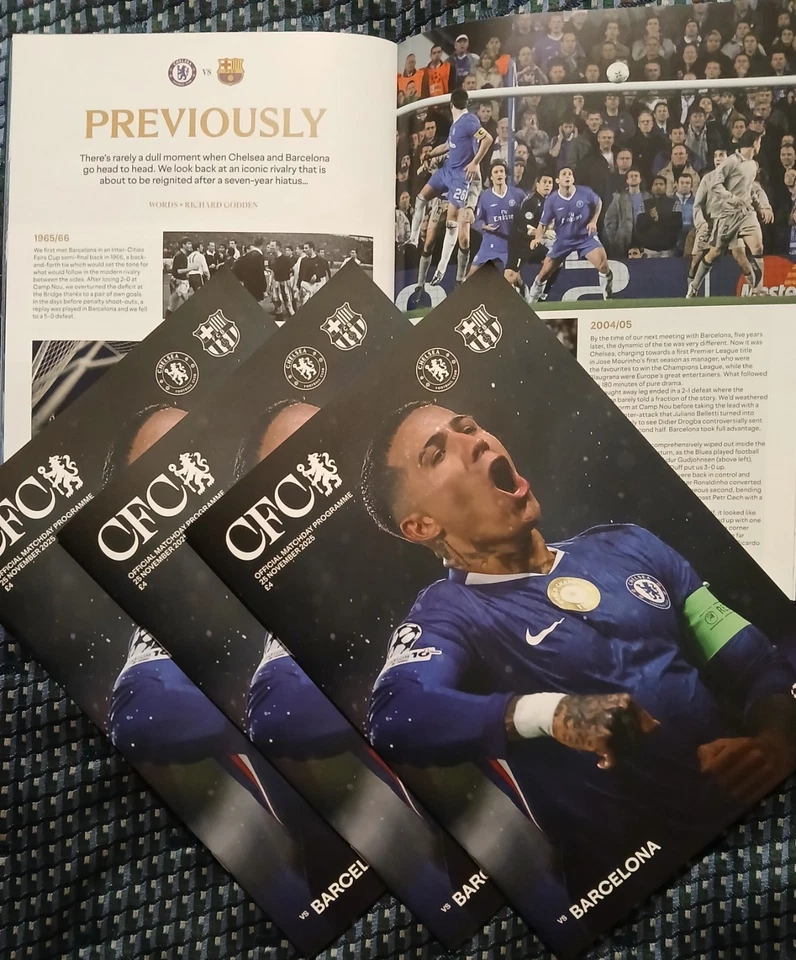 CHELSEA v BARCELONA CHAMPIONS LEAGUE PROGRAMME 25/11/2025 BUY IT NOW! - Image 3 of 4