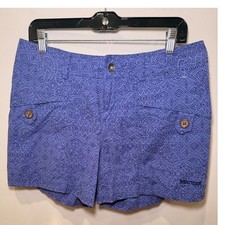 Marmot Womens Purple Dot Geometric Hiking Shorts Size 10 N901157 Stretch Outdoor