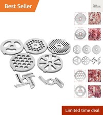 7 Piece Stainless Steel Meat Grinder Plates  Blades for Food Chopper  Meat ...