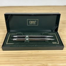 Cross Ballpoint Pen  0.5 Mechanical Pencil w/ Blue Pouch New  Works  354105