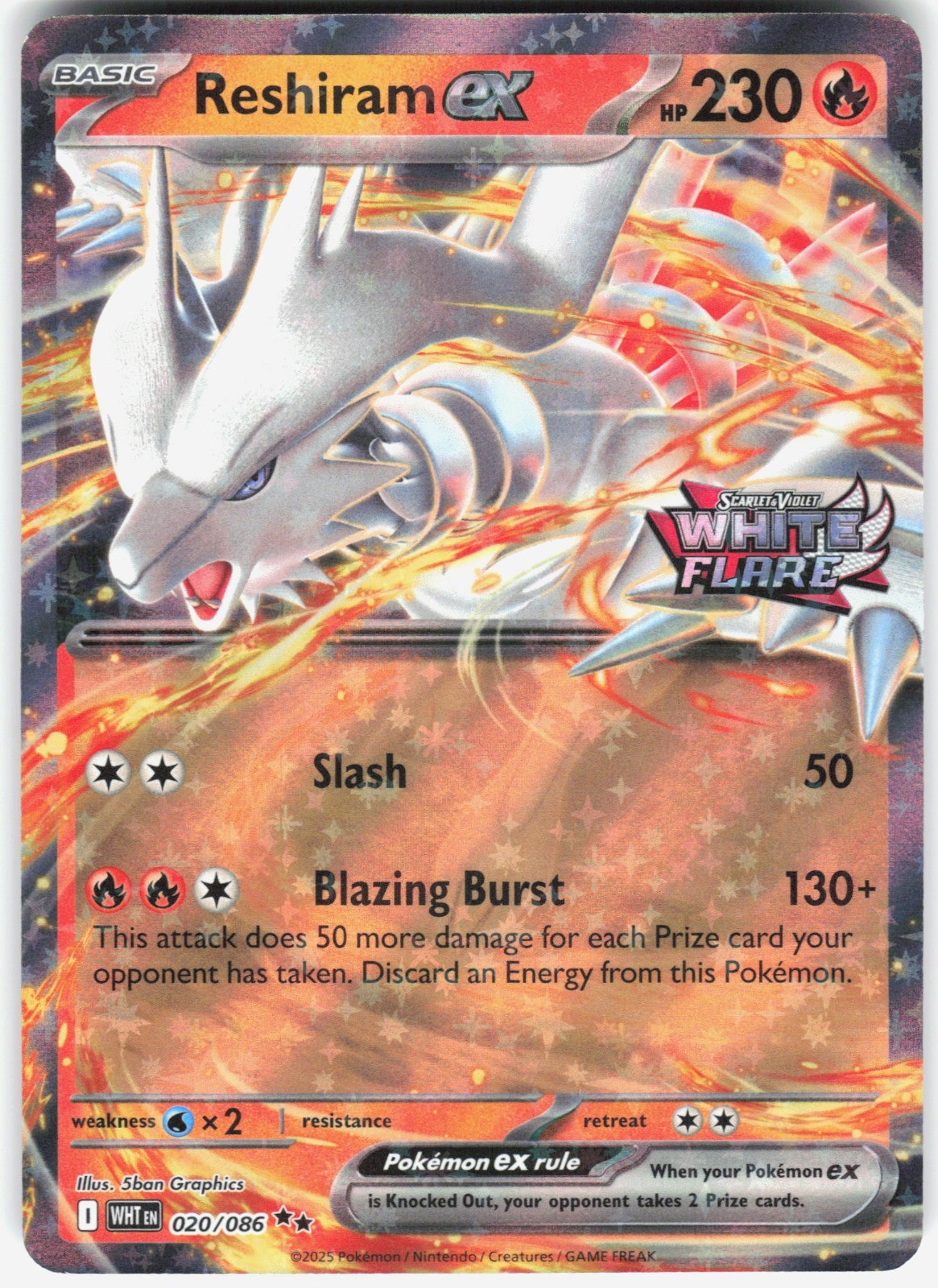 Reshiram ex 020/086 | NM