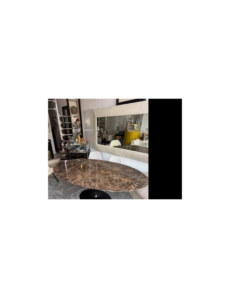 Eero Saarinen pour KNOLL ,table ovale TULIP "Emperador" - Photo 3/4