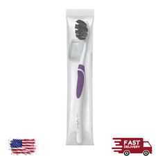 Ultra-Soft Charcoal PBT Bristles Toothbrush w/ Ergonomic Handle 200/Box Dental