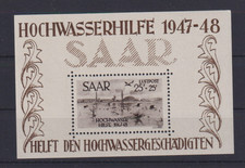 Saarland 1948 Block 2 Hochwasserblock postfrisch