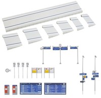 Faller 120202 Modern Platform With Accessories 1:87 H0 Gauge # NEW In OVP #