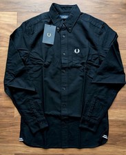 Mens Fred Perry Oxford Shirt Black Size Small