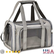 Large Soft-Sided Waterproof Cat Carrier Travel Bag W/ Padded Shoulder Strap New