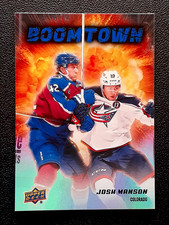 JOSH MANSON 2025-26 UPPER DECK BOOMTOWN NHL HOCKEY 25-26 #BT-9       90609