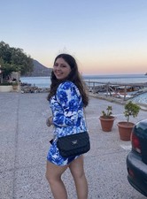 Missguided Blue & White Floral Bodycon Dress Size UK 16