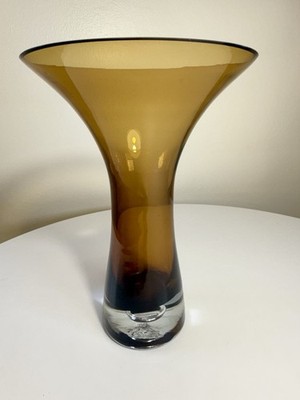 Vintage Krosno Amber Vase