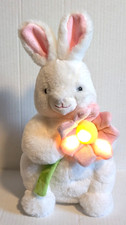 FAO Schwarz Glow Brights Easter Bunny Plush Light  Sound 12" - Darling 
