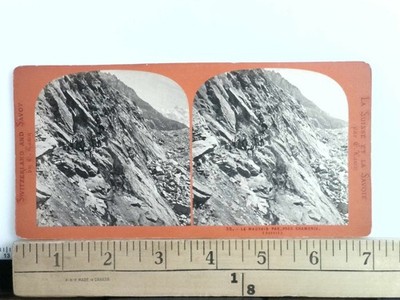 Le Mauvais Pas Stereoview C. Luxey Switzerland Savoy Alps Early 1900s