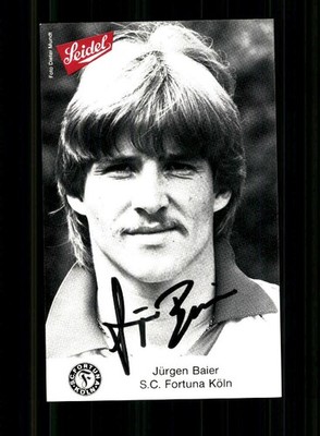 Jürgen Baier Autogrammkarte Fortuna Köln 1983-84 Original Signiert