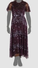 Mac Duggal Women's Purple Sequined Formal Evening Dress Size 10
