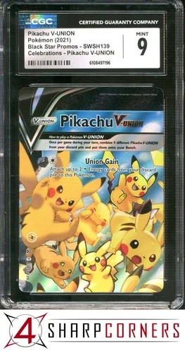 2021 POKEMON BLACK STAR PROMOS CELEBRATIONS PIKACHU V-UNION #SWSH139 CGC 9