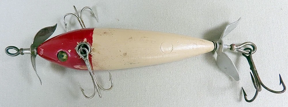 Rare leurre cuillère vintage PFLUEGER RECORD #6 pour saumon