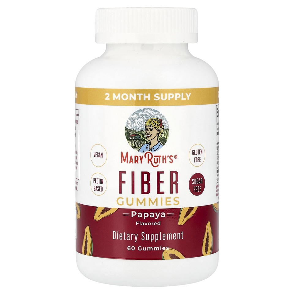 Fiber Gummies, Papaya, 60 Gummies