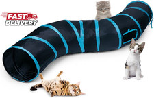 Sheldamy Cat Tunnel, S-2-Way Cat Tunnels for Indoor Cats, Collapsible Cat Play T