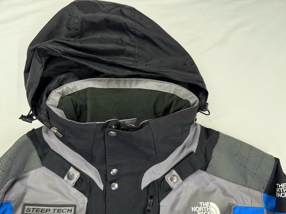 Retro The North Face Steep Tech Parka Jacket Men’s 3XL Blue Black Grey - Image 4 of 4