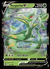 Pokemon Karten Serperior V 007/195 Silberner Sturm Holo Rare V LP