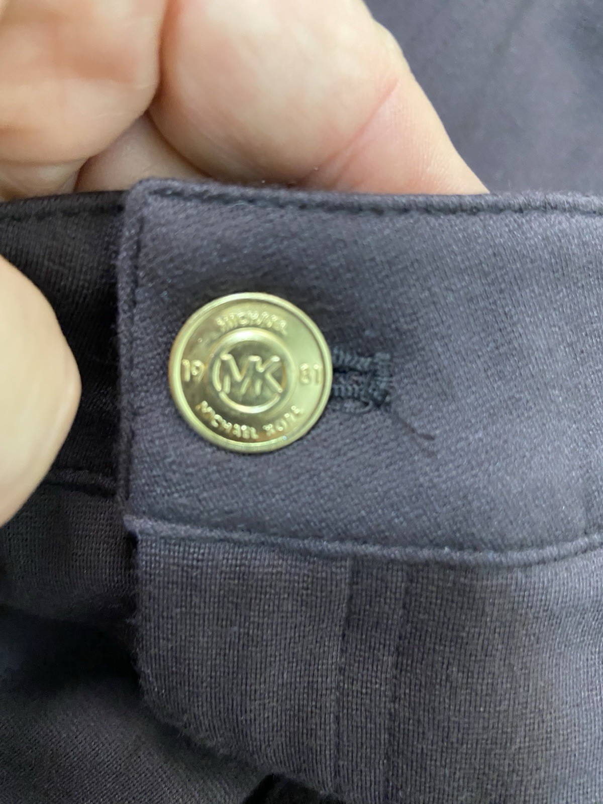 Michael Kors Womens Slim Ponte Knit Ankle Pant Size 14  Stretch Brown