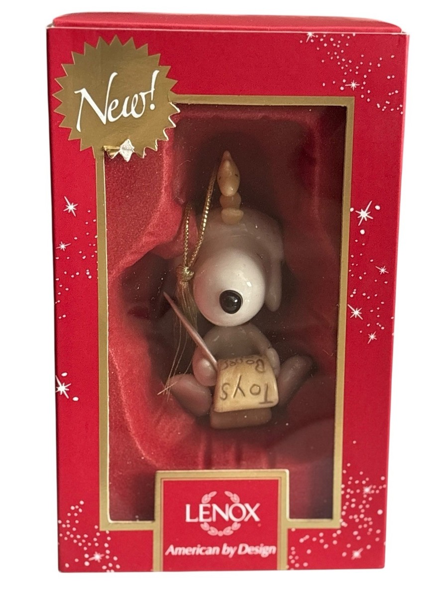 Lenox Snoopys List For Santa Ornament Peanuts Woodstock Christmas