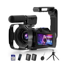 5K Video Camera Camcorder, UHD 64MP Vlogging Camera for YouTube with 3" 270 176