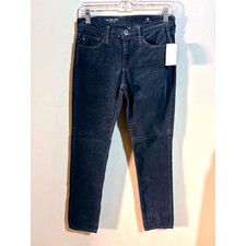 Adriano Goldschmied The Prima Ankle Cigarette Corduroy Jeans Size 26 Green NWT