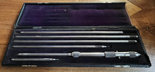 Vintage L.s. Starrett Co. Depth Gauge 0-25 In Case Athol Mass. U.s.a.-6 Pieces