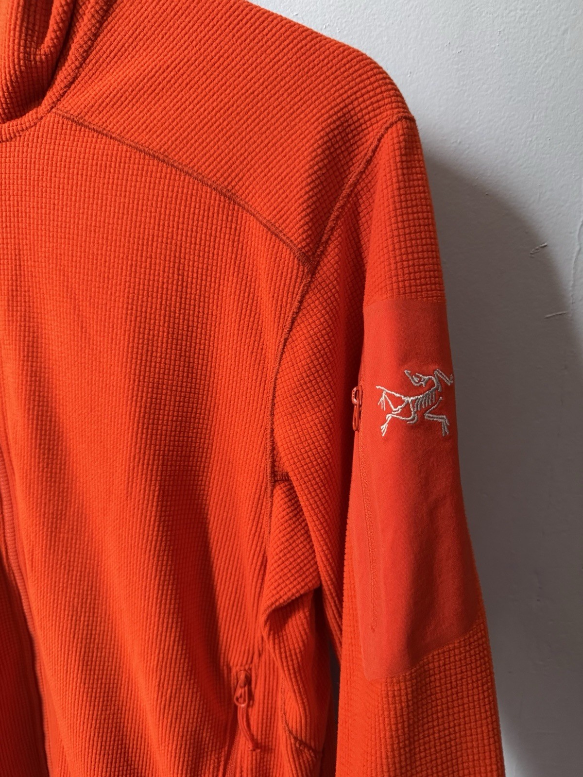 Arcteryx Delta LT Hoody Full Zip Orange Waffle Knit L… - Gem