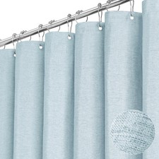 Stall Fabric Shower Curtain - 36x72 Inch Narrow Linen Textured Heavy Duty Sho...