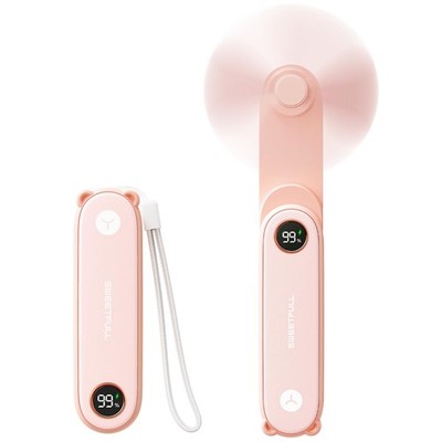 Sweetfull Portable Handheld Mini Fan Led Display 3-In-1 Personal Foldable Usb