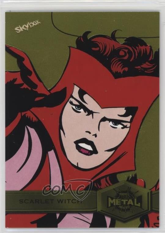 2022 Marvel Metal Universe Spider-Man Yellow Light FX Scarlet Witch #172 0s6k