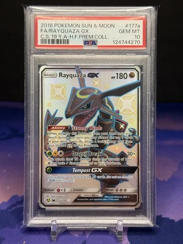 Shiny Rayquaza GX PSA 10 ~ Celestial Storm 177a/168 Hidden Fates Promo~ Pokémon 