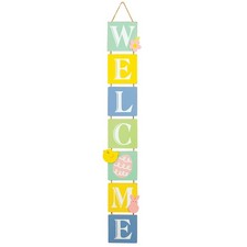 Hanging Welcome Easter Sign, 4" Long x 31 3/4" Wide, by Holiday PeakTM