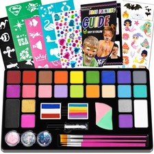 Fenmay Face Painting Kit for Kids, 24 Colors Washable Paint, 24 colors