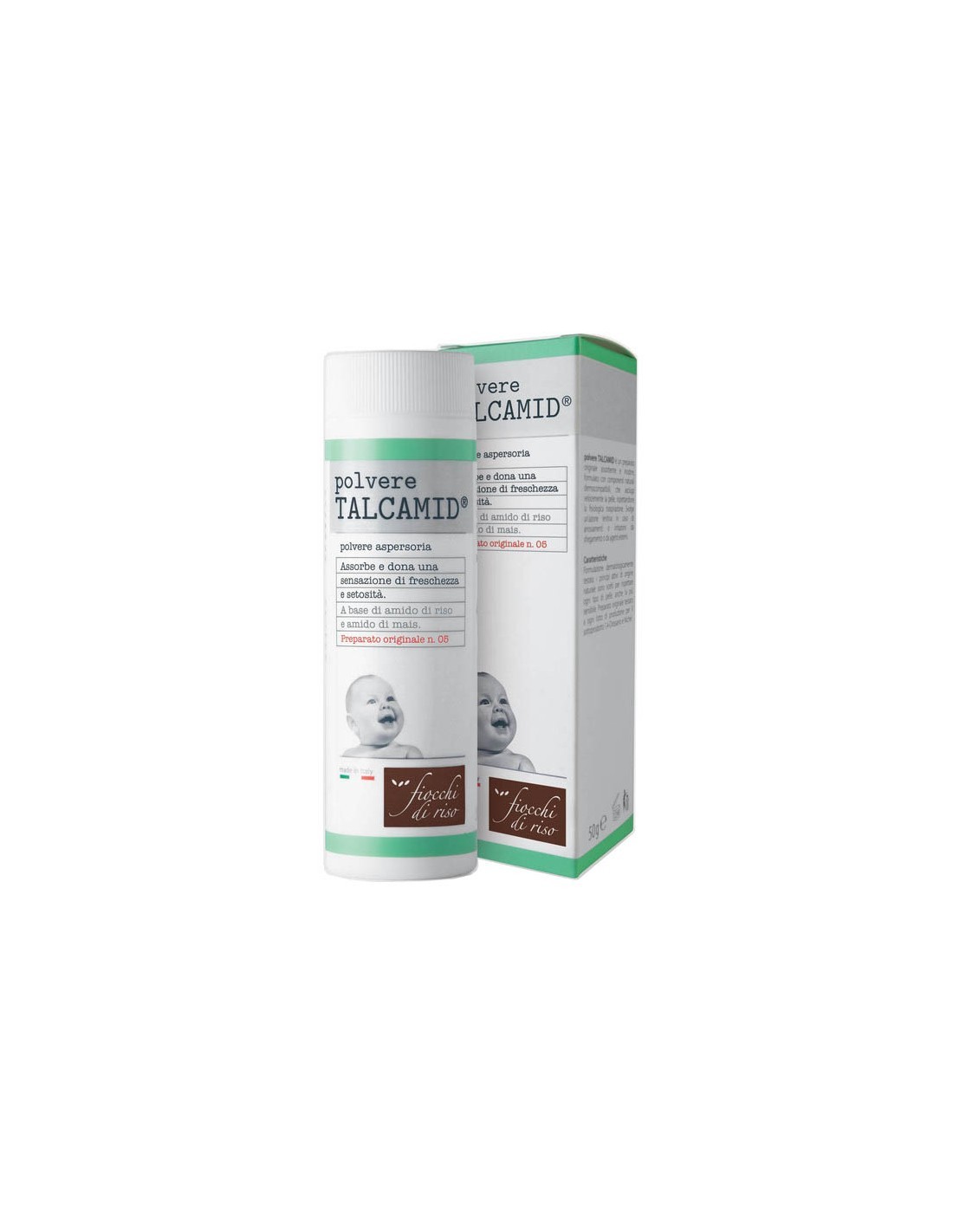FDM POLVERE TALCAMID LENI 50G - FIOCCHI DI RISO - Immagine 2