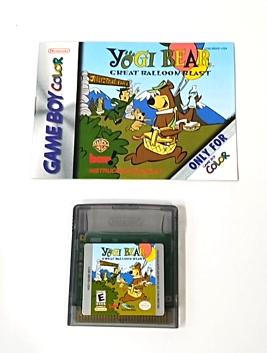 Yogi Bear Great Balloon Blast Nintendo Game Boy Color 2000 W/Manual ...