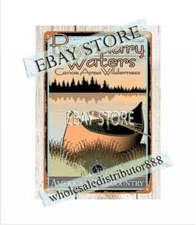 Boundary Waters American Backcountry minnesoda metal tin sign metal wall plaque