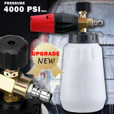 1/4'' Snow Foam Cannon Gun Car Wash Soap Lance Sprayer Pressure Washer Bottle