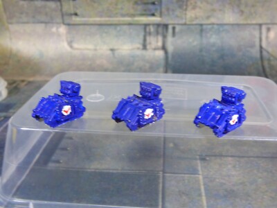 3 Warhammer 40k Epic Metal Space Marine Whirlwind Tank OOP Games Workshop (P089)