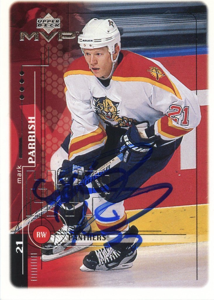 MARK PARRISH PANTHERS AUTOGRAPH AUTO 98-99 UPPER DECK MVP #91 *30664