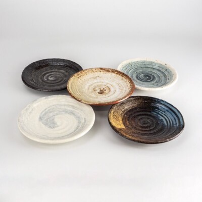 Mino Ware Japanisches Servierplatten-Set Aus 5 Omotenashi Keramikware Japan