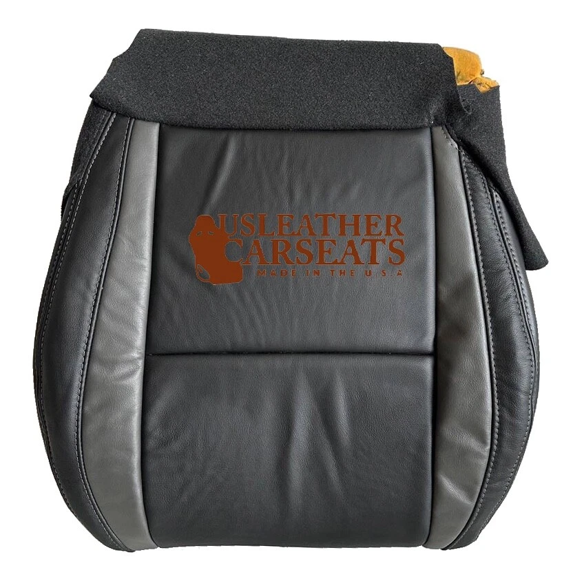 2008-2011 Mazda CX-9 Driver Side Bottom OEM Leather Seat Cover 2 Tone Black - Image 3 of 4