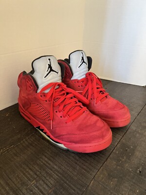 Jordan Air‎ Jordan 5 Retro Red Suede Shoes Mens 9 Basketball Sneakers 136027-602 Nike Air Jordan 5 Retro “Red Suede”136027-602 Men main image 3