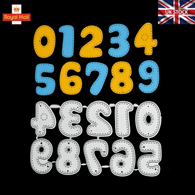 Stich Zahlen Metall Stanzformen Set, Kartenherstellung, Scrapbooking * UK-VERKÄUFER * F6