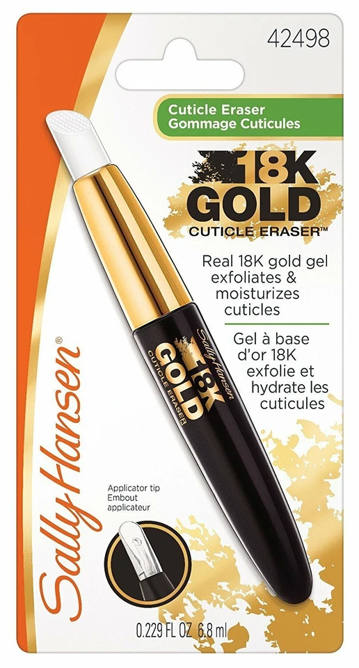 1pc Sally Hansen Treatment 18K Gold Cuticle Eraser, 0.229 fl oz 42498 *Note*